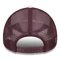 Casquette de camionneur réglable en mousse A-Frame 9FORTY New Era pour hommes, blanc/marron, Mississippi State Bulldogs Court Sport