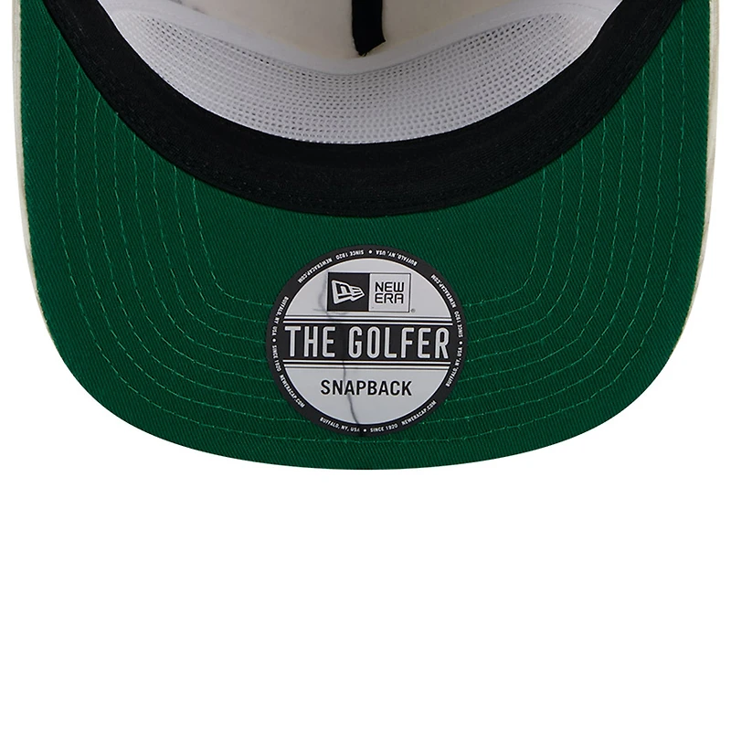Casquette snapback en velours côtelé blanc Mississippi State Bulldogs Throwback Golfer New Era pour hommes