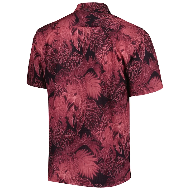 Men's Tommy Bahama Maroon Mississippi State Bulldogs Coast Luminescent Fronds IslandZone Button-Up Camp Shirt
