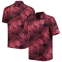 Men's Tommy Bahama Maroon Mississippi State Bulldogs Coast Luminescent Fronds IslandZone Button-Up Camp Shirt