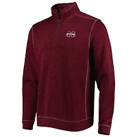Tommy Bahama Bordeaux Mississippi State Bulldogs Sport Tobago Bay Tri-Blend Mock Neck Half-Zip Jacket