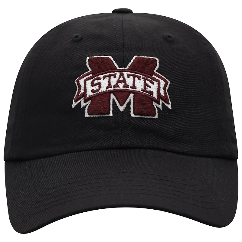 Casquette ajustable noire pour hommes des Bulldogs de l'État du Mississippi Top of the World