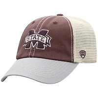 Casquette Snapback Trucker Offroad Mississippi State Bulldogs Maroon pour hommes Top of the World