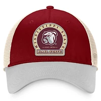 Casquette réglable pour hommes Top of the World Maroon Mississippi State Bulldogs Refined Trucker
