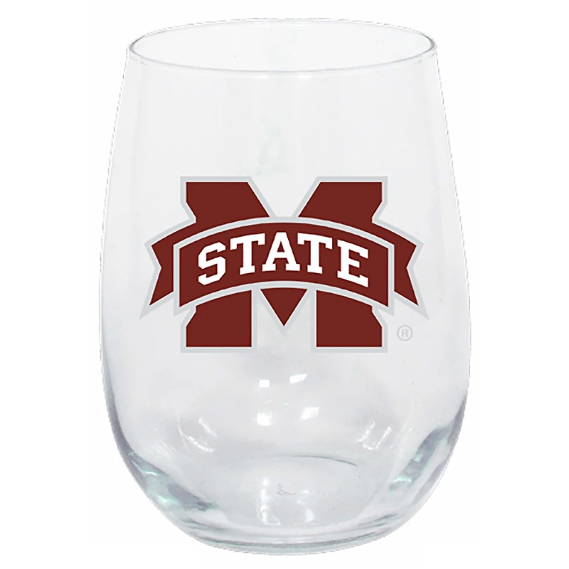 Mississippi State Bulldogs 15oz. Stemless Wine Glass