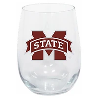 Mississippi State Bulldogs 15oz. Stemless Wine Glass