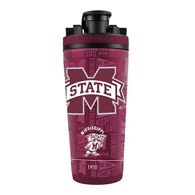 Bouteille shaker en acier inoxydable 4D de 26 oz des Bulldogs de l'État du Mississippi