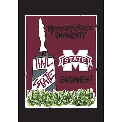 Drapeau de maison double face Mississippi State Bulldogs 71 x 101,6 cm