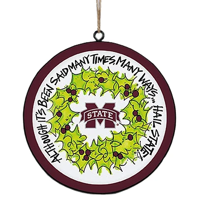 Mississippi State Bulldogs Metal Ornament