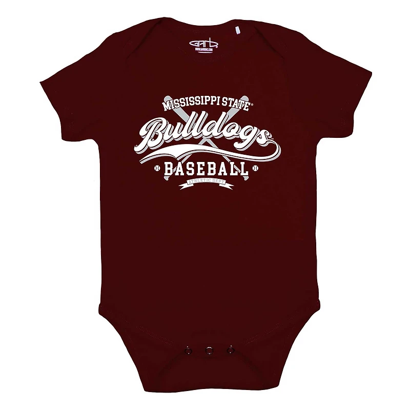 Body de baseball Otis des Bulldogs l'État du Mississippi marron pour nouveau-nés et nourrissons
