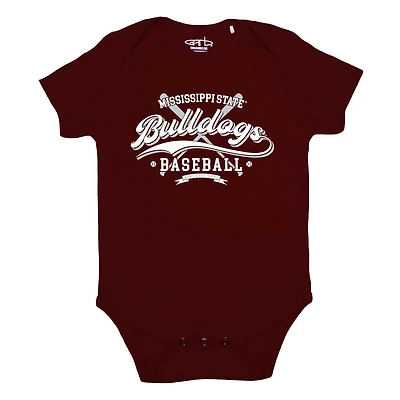 Body de baseball Otis des Bulldogs l'État du Mississippi marron pour nouveau-nés et nourrissons