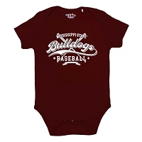 Body de baseball Otis des Bulldogs l'État du Mississippi marron pour nouveau-nés et nourrissons