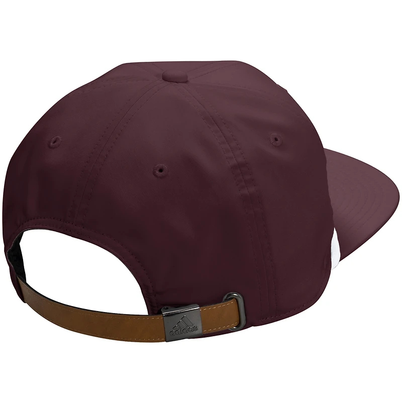 Casquette ajustable unisexe Adidas marron Mississippi State Bulldogs pour vestiaires