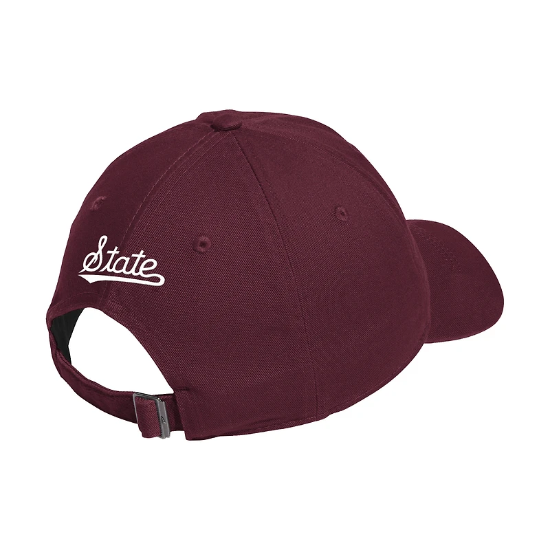 Casquette unisexe adidas marron Mississippi State Bulldogs, style baseball saisonnier, ajustable