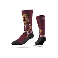 Chaussettes unisexes Strideline Mississippi State Bulldogs Premium Mascotte Chevro.