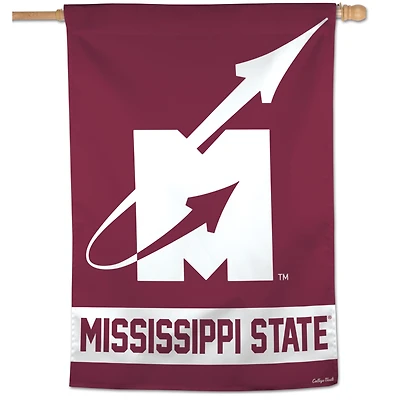Bannière verticale simple face WinCraft Mississippi State Bulldogs 28'' x 40'' Flying M