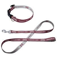 Ensemble laisse et collier pour animaux de compagnie WinCraft Mississippi State Bulldogs