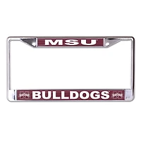 Cadre de plaque d'immatriculation en métal WinCraft Mississippi State Bulldogs S/L