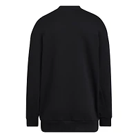 Women's adidas Black Mississippi State Bulldogs Oversized Crewneck Pullover