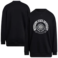 Pull ras du cou oversize noir pour femme adidas Mississippi State Bulldogs