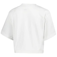 Maillot court à col en V Primegreen blanc pour femme adidas Mississippi State Bulldogs