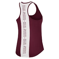Women's Colosseum Maroon Mississippi State Bulldogs 10 Days Racerback Scoop Neck Tank Top