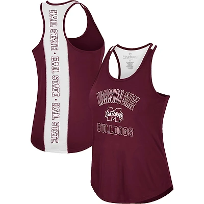 Débardeur Colosseum Mississippi State Bulldogs 10 jours à encolure dégagée et dos nageur pour femme