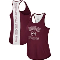 Women's Colosseum Maroon Mississippi State Bulldogs 10 Days Racerback Scoop Neck Tank Top