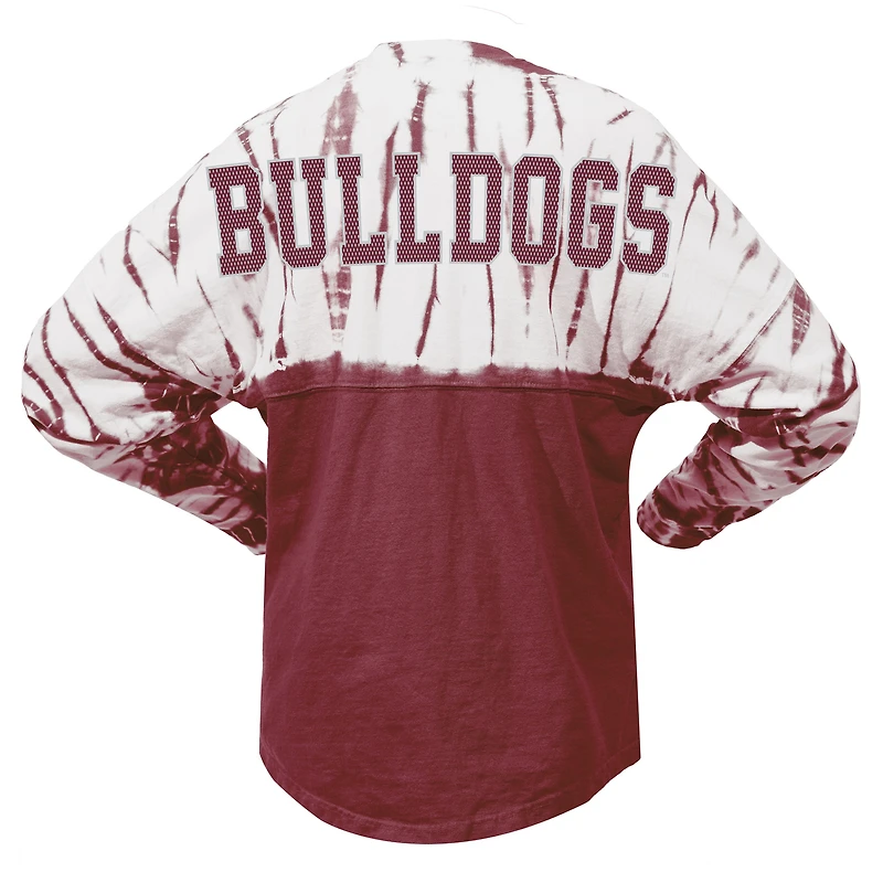 T-shirt en jersey à manches longues pour femme Mississippi State Bulldogs bordeaux