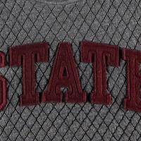 Sweat-shirt matelassé Pressbox Heather Charcoal Mississippi State Bulldogs Moose pour femme