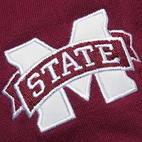 Women's Stadium Athletic Maroon Mississippi State Bulldogs Arched Name Full-Zip Hoodie