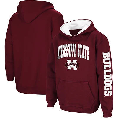 Sweat à capuche pour jeune Colosseum Maroon Mississippi State Bulldogs 2-Hit Team