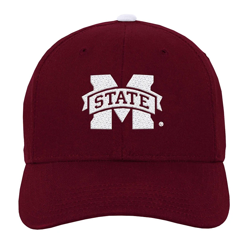 Casquette réglable avec logo des Bulldogs de l'État du Mississippi marron Fanatics pour jeunes