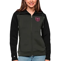 Women's Antigua Black/Charcoal Missouri State University Bears Protect Full-Zip Jacket