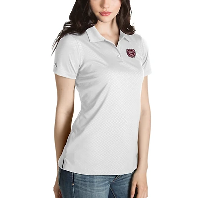 Women's Antigua White Missouri State University Bears Desert Dry Inspire Polo