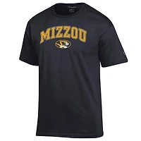 T-shirt noir avec logo arqué des Missouri Tigers pour homme