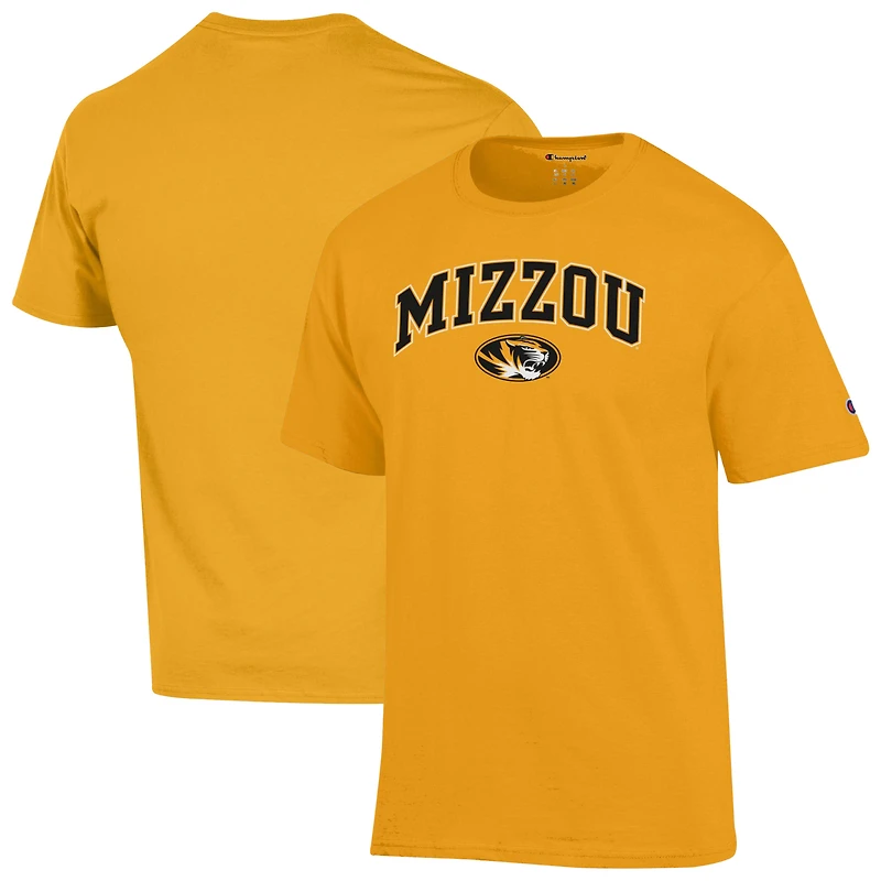 Men's Champion  Gold Missouri Tigers Arch Over Logo T-Shirt