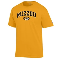Men's Champion  Gold Missouri Tigers Arch Over Logo T-Shirt