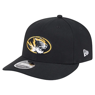 Casquette Snapback 9FIFTY Low Profile noire New Era pour homme des Missouri Tigers