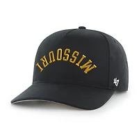 Men's '47 Black Missouri Tigers Flip Script Hitch Adjustable Hat