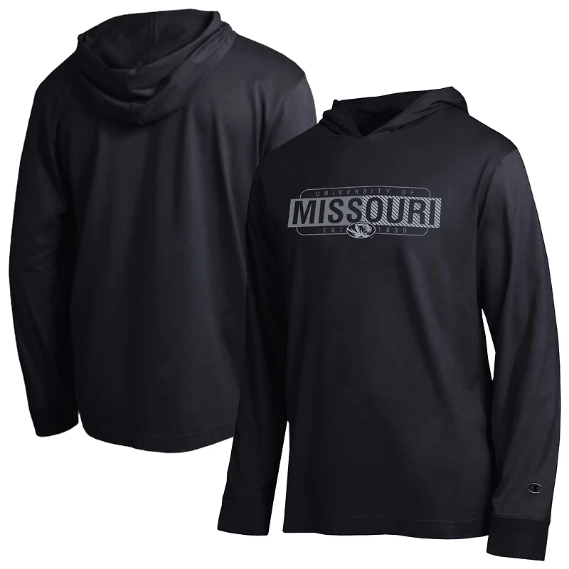 T-shirt à capuche manches longues Champion Black Missouri Tigers All-Star pour homme