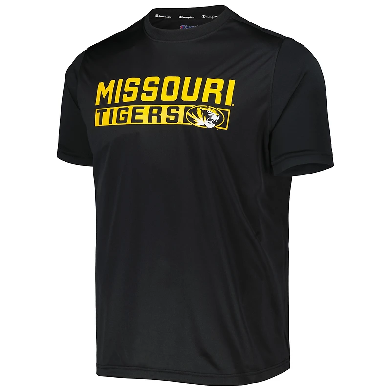 T-shirt noir Champion Missouri Tigers Impact Knockout pour homme