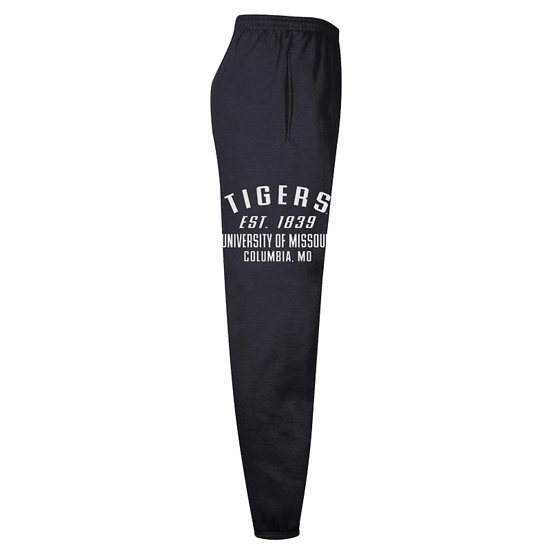 Men's Champion Black Missouri Tigers Powerblend Banded Fleece Sweatpants