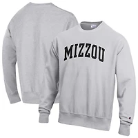 Sweat-shirt en molleton à tissage inversé Champion Gray Missouri Tigers pour homme