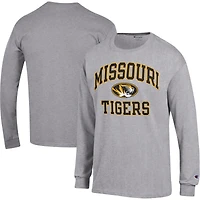 T-shirt à manches longues pour homme Champion Heather Grey Missouri Tigers High Motor