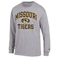 T-shirt à manches longues pour homme Champion Heather Grey Missouri Tigers High Motor