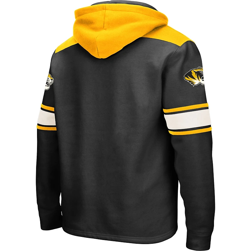Men's Colosseum Black Missouri Tigers 2.0 Lace-Up Pullover Hoodie