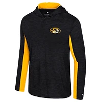 Men's Colosseum Black Missouri Tigers Always Sunny Quarter-Zip Hoodie