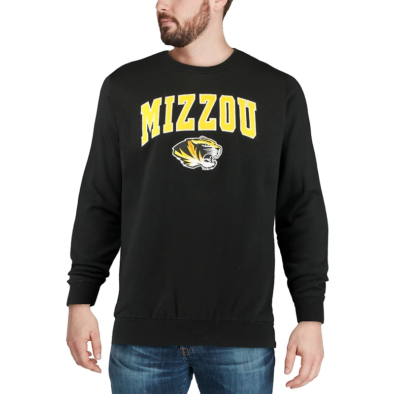 Colosseum Black Missouri Tigers Arch & Logo Crew Neck Sweat-shirt pour homme