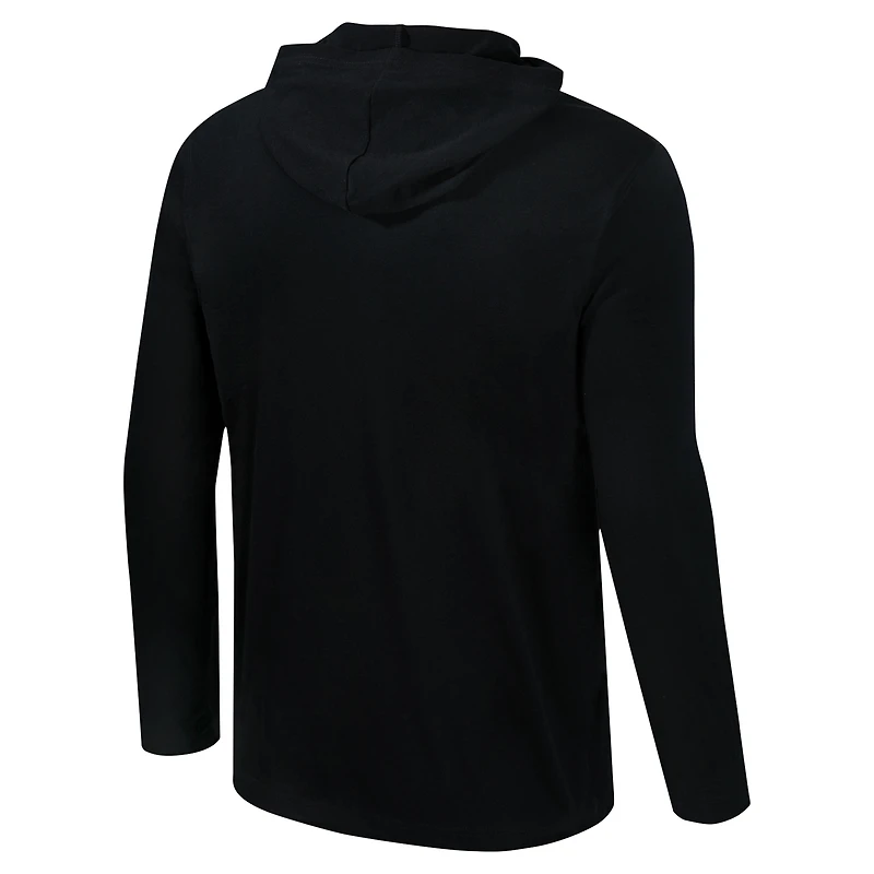 Men's Colosseum Black Missouri Tigers Color Pop Active Blend 2-Hit Long Sleeve Hooded T-Shirt